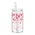 Ljojo 16oz Cherry Bow Plastic Cup with Straw Lid - Holiday Drinkware Gift