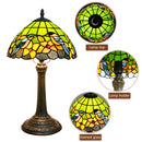 Green Birds Style Stained Glass Table Lamp for Bedroom & Living Room by Ljojo