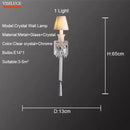 Ljojo Luxury Crystal Wall Lamp for European Villa Bedroom and Living Room