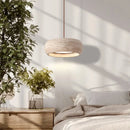 Japanese Yellow Travertine Pendant Lamp for Kitchen Island | Unique Natural Stone Lighting by Ljojo