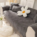 Ljojo Milk Velvet Sofa Cover Plush Winter Seat Protector Slipcover