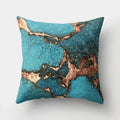 Ljojo Marble Ocean Sea Pattern Polyester Throw Pillow Cover - Home Sofa Decor