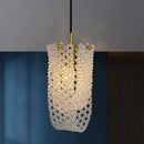 French Retro Copper Beaded Chandelier Bar Counter Pendant Lighting by Ljojo