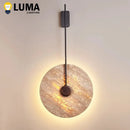 Wabi Sabi Yellow Travertine LED Wall Sconce For Livingroom TV Background Bedroom By Ljojo