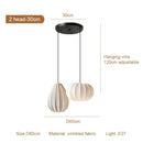 Ljojo Wabi-sabi Fabric Art LED Pendant Light for Dining Room Home Decor