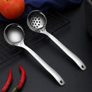 Ljojo Long Handle Stainless Steel Soup Ladle Spoon Skimmer Colander Tableware Home Kitchen