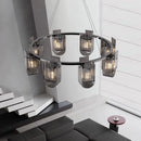 Ljojo Modern Black U-shaped LED Pendant Chandelier for Elegant Home Décor