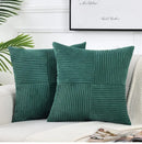 Corduroy Boho Throw Pillow Covers 18x18 Inch for Home Decor - Ljojo