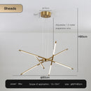 Nordic Geometry Restaurant Pendant Light Led Chandelier Indoor Remote Control Line Chandelier by Ljojo