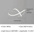 Ljojo Modern Aluminum LED Pendant Chandelier for Dining Kitchen Living Room