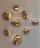 Ljojo Retro Industrial Wabi Sabi Yellow Stone Wall Lamp Modern Minimalist Home Decor