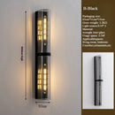 Nordic Glass Wall Lamp LED Fixture Stylish Lighting for Bedroom Living Room - Ljojo