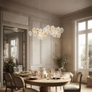 Modern Round LED Pendant Light for Living Room | Ljojo Flower Chandelier Hanging Fixture