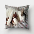 Cute Cat Print Cushion Cover for Sofa Decor by Ljojo