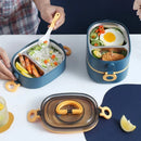 Ljojo 3-Layer Stainless Steel Lunch Box - Leakproof & Microwavable Food Container