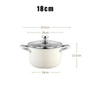 Ljojo 304 Stainless Steel Non-stick Soup Pot with Lid - Induction Cooker & Gas Stove Compatible