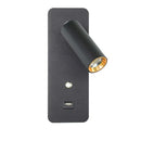 Ljojo LED Wall Lights With Switch and USB Interface - Modern White/Black Wall Lamps