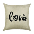 Ljojo Linen Pillowcase 45*45cm for Household Sofa Decor - Love Letter Series