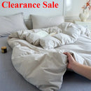 Ljojo Luxury Cotton Stripe Duvet Cover Set - Yarn-Dyed Bedding Set