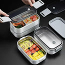 Ljojo 304 Stainless Steel Insulated Lunch Box Microwave Safe for Students at Work