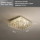 Ljojo Modern Gold Crystal Chandelier Ceiling Lamp for Dining Living Bedroom Island Decor