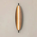 Ljojo Minimalist Peach Wood LED Wall Lamp for Homestay Bedroom and Living Room