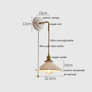 IWHD Japan Style Ceramic LED Wall Sconce with Adjustable Copper Arm for Bedroom and Bathroom - Nordic Modern Wandlamp by Ljojo