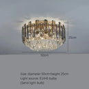 Nordic Gold LED Crystal Chandelier | Luxury Ceiling Light for Dining & Living Room | Ljojo