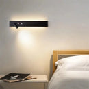 Ljojo Long Strip Wall Lamp with Switch - Nordic Style Bedside Background Light