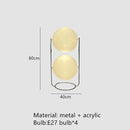 Ljojo LED Floor Lamp Chrome Metal Living Room White Acrylic Ball Art Deco