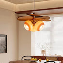 Japanese Retro Leaves Fabric Pendant Lamp for Home Decor by Ljojo