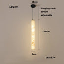 Ljojo Marble Dining Table Pendant Light - Designer Long Strip Lighting Fixture