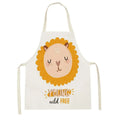 Ljojo Lion Truck Kitchen Apron with Cute Animal Design