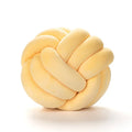 Cream White Art Deco Striped Knot Pillow - Handmade Soft Modern Cozy Decor for Home & Sofa.rm Ljojo