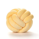 Cream White Art Deco Striped Knot Pillow - Handmade Soft Modern Cozy Decor for Home & Sofa.rm Ljojo