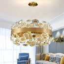 Ljojo Luxury Crystal Chandelier: Modern Pendant Lighting for Living Room, Kitchen, or Island.