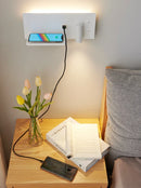 Ljojo LED Wall Light with USB Wireless Phone Charging - Modern Multifunction Home Decor