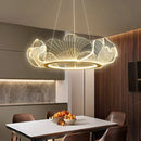 Ljojo Modern Acrylic Petal Pendant Light with LED Ring for High Light Ambiance
