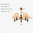 French Nickel Led Chandelier Living Room Wabi Sabi Wood Pendant Lights European Home Decor Hanging Lamp Luminarias Lighting - Ljojo