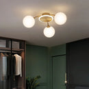 Vintage Ceiling Light Ball Glass Lamp Gold G9 for Living Room Kitchen by Ljojo