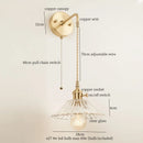 Ljojo Minimalist LED Wall Lamp with Pull Chain Switch