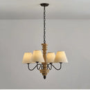Ljojo Mid-Century Style Woodwork Chandelier for Study, Bedroom, Living Room