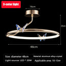 LED Gold Ring Butterfly Chandelier Pendant Light Fixture by Ljojo - Elegant Home Decor Lighting for Living Room