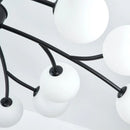 Scandinavian Glass Ball Chandelier for Bedroom | Modern Gold Black Pendant Light Ljojo