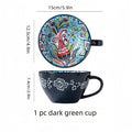 Ljojo 13.5 oz Bohemian Morning Tea Ceramic Coffee Mug for Family, Colleagues, Teachers, Wives, Husbands