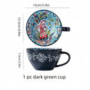 Ljojo 13.5 oz Bohemian Morning Tea Ceramic Coffee Mug for Family, Colleagues, Teachers, Wives, Husbands