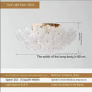 Ljojo Luxury French Glass Lotus Leaf Designer Light for Master Bedroom