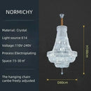 Ljojo Luxury LED Crystal Chandelier for Living Room Wedding Staircase Villa Ceiling