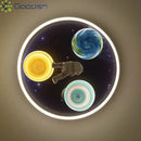 Ljojo Modern Minimalist Nordic Astronaut Planet Rope LED Ceiling Lamps for Living Room