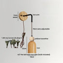 Ljojo LED Wall Light for Wabi Sabi Home Decor - Yellow Travertine Bedroom Design